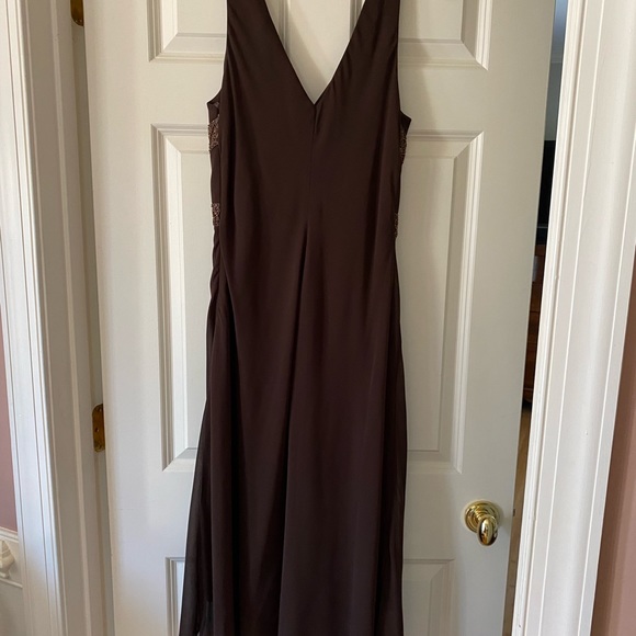 Size 12 brown chiffon dress - Picture 2 of 3